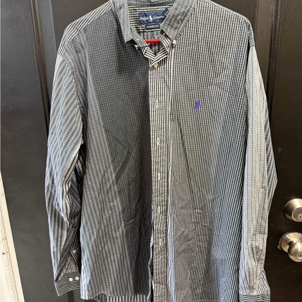 Ralph Lauren Black and White Checkered Shirt